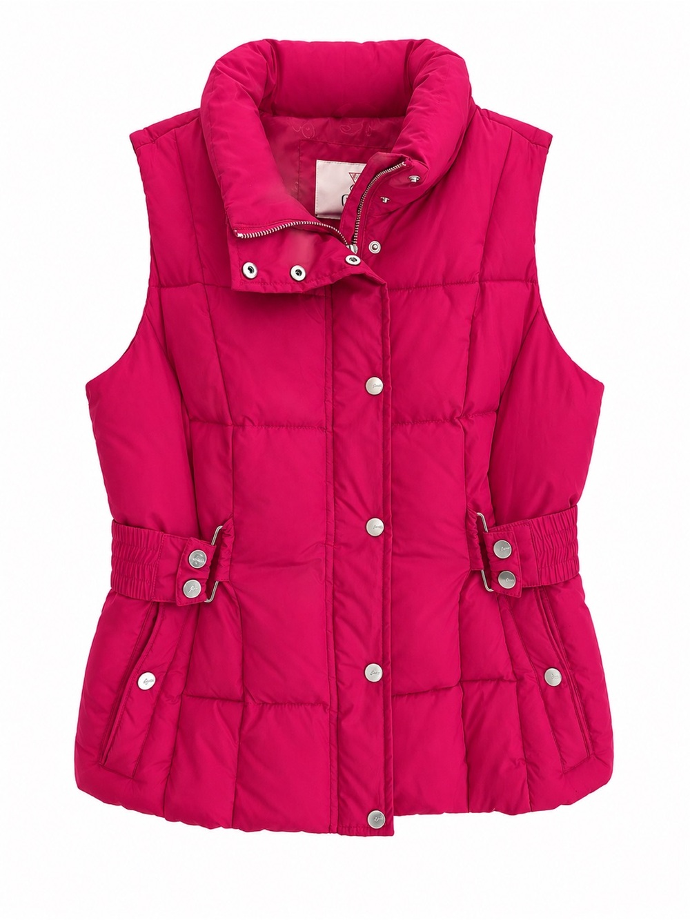 Guess Hot Pink Quilted Puffer Vest